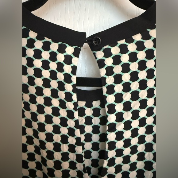 Kate Spade Black and White Geometric Patterned Blouse - Picture 3 of 5